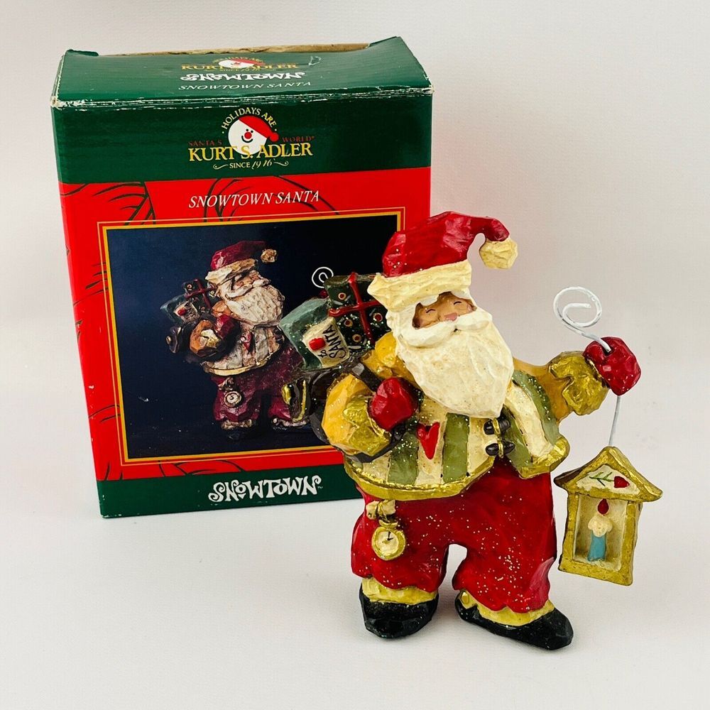 Snowtown Santa‎ Figurine Kurt S. Adler Santa's World Decoration J8539